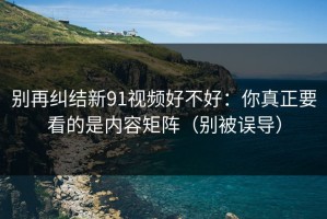 别再纠结新91视频好不好：你真正要看的是内容矩阵（别被误导）